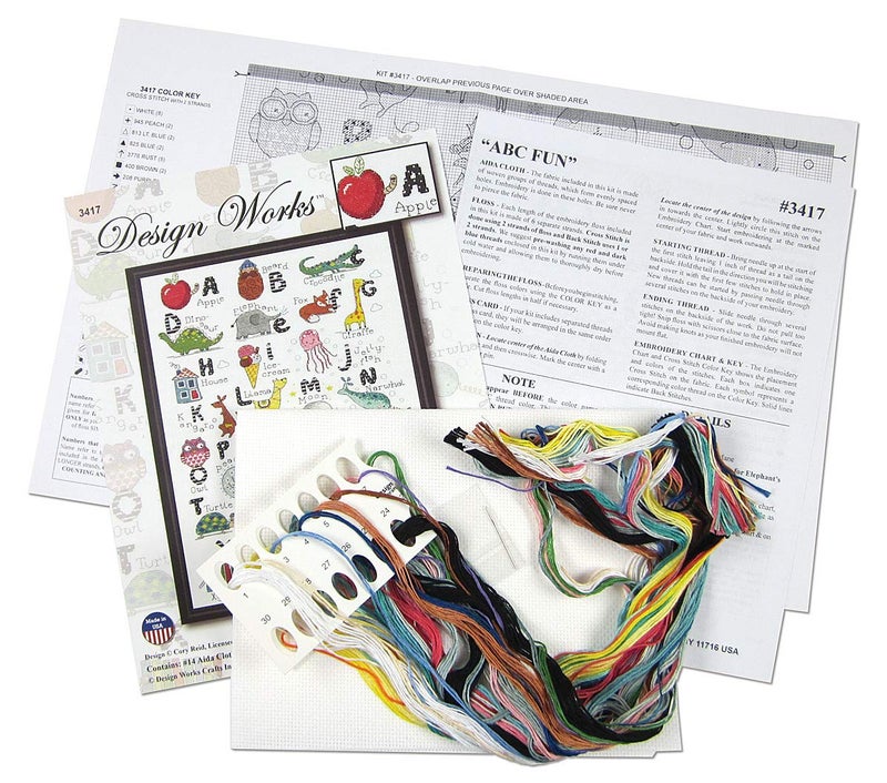 Design Works Crafts, ABC Fun Counted Cross Stitch Kit - Image 3